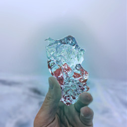 freetoedit ice glowing crystal ecwinterminimalism winterminimalism