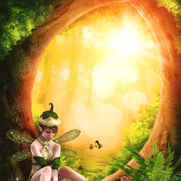 freetoedit art fantasy magicalart fairy forest fantasyart manipulation shutterstock madewithpicsart colochis89