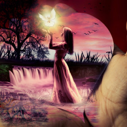 glow heart overlay whitedress sunset river waterfall heypicsart challengeaccepted valentineaesthetic freetoedit irchappyvalentinesday2022 happyvalentinesday2022