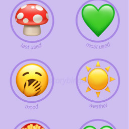 freetoedit gettoknowme game emoji mushroom heart sunny green