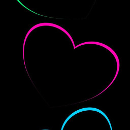 hearts neon threehearts wallpaper background backdrop
