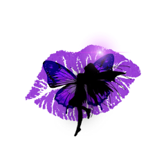 purple purpleaesthetic kiss butterflyeffect fairy blackfairy freetoedit