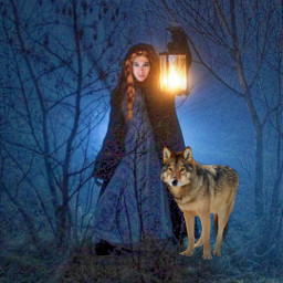 myself wolf lobo light dark freetoedit