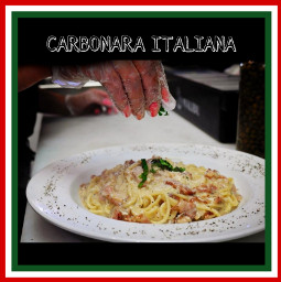 carbonaranelly italianfood lovemypasta yummy foods plate freetoedit scenicfood