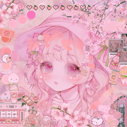 freetoedit cherry cherryblossoms peaches kawaii pinterest anime animeart pink kawaiicore