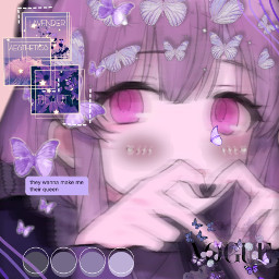 freetoedit anime animegirl animeart animebutterfly butterflygirl butterflyqueen animequeen vogue princess pantone purple aesthetics purpleaesthetics butterflypurple gorgeousforest gorgeous