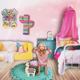 decor furniture interiordesign freetoedit littlegirl littlespace indoor colorful boho kid child toys imvutoddler