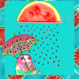 watermelon blue umbrella pet love summer freetoedit srcwatermelonparty watermelonparty