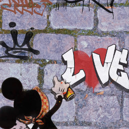 graffiti concrete mickeymouse collagework collageoftheday replay freetoedit local