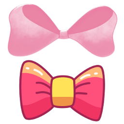 Bow Pink Pinkbow cutebow bows png sticker twobows lovelybow