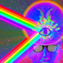 vibes rainbow prism aesthetic trippyedit trippyartwork psychedeliccollage collageart vibeout rainbowartwork hallucinate thirdeye freetoedit