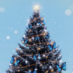 xmastree decoratingtree decorating christmastree blue glitter holiday happyholiday merrychristmas2021 freetoedit picsart