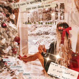 sorry christmas sad girl ellyandpolly snow tree christmastree freetoedit