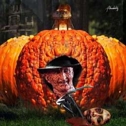 freetoedit pumpkin halloweenspirit creepy bloody gore horror