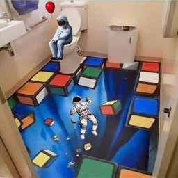 freetoedit bathrooms game astronaut illusion fantasy composite