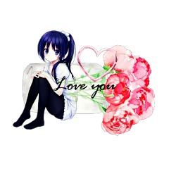 love anime animegirl valentinesday valentines flower heart freetoedit