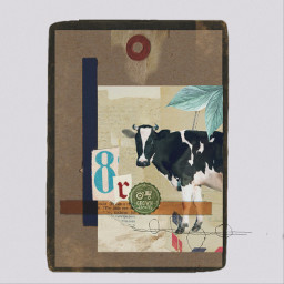freetoedit art collage cow animals