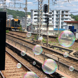 freetoedit interesting art japan travel photography sky railway train srcsoapbubbles soapbubbles
