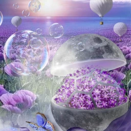 theglobe poppies airballoon bubbles flowers freetoedit ircdesigntheball designtheball