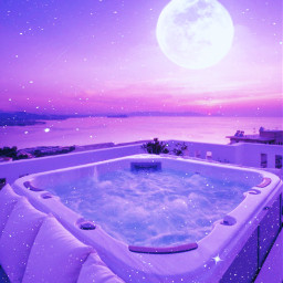 freetoedit cute aesthetic aestheticpink aestheticblue aestheticpurple hottub jacuzzi purple pink blue ocean lake sky galaxy space gaby298