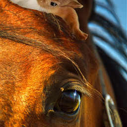 horse squirrel friendly remixed freetoedit