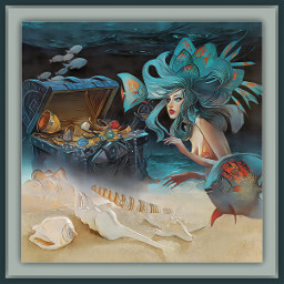 treasure mermaid instachallenge fantasyedit underworld shells freetoedit