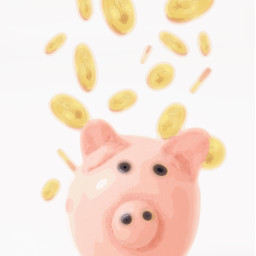 freetoedit singleimage piggybank coins money pig cash single cartoon ecsingleobjects singleobjects