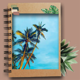freetoedit shapeedit palmtrees hawaiivibes happy rcnotebookcover notebookcover