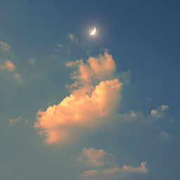 picsart picsartedit moon clouds sky freetoedit