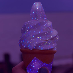 freetoedit purpleaesthetic purple vanillaicecream icecreamcone sparkle glitter sparkles sparkly glittery kirakira