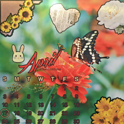 freetoedit mariposa april nature flower butterfly calendar animal insect april2022 aprilcalendar spring red brown green yellow plant fashionique