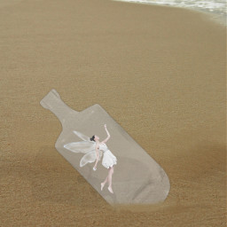 freetoedit beach beachsand sand seaside fairy bottle ircemptybottle emptybottle