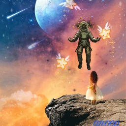 universe surreal planets astronaut women fantasy imagination doubleexposure picsarteffects @anoopseth freetoedit srcflyingastronaut flyingastronaut