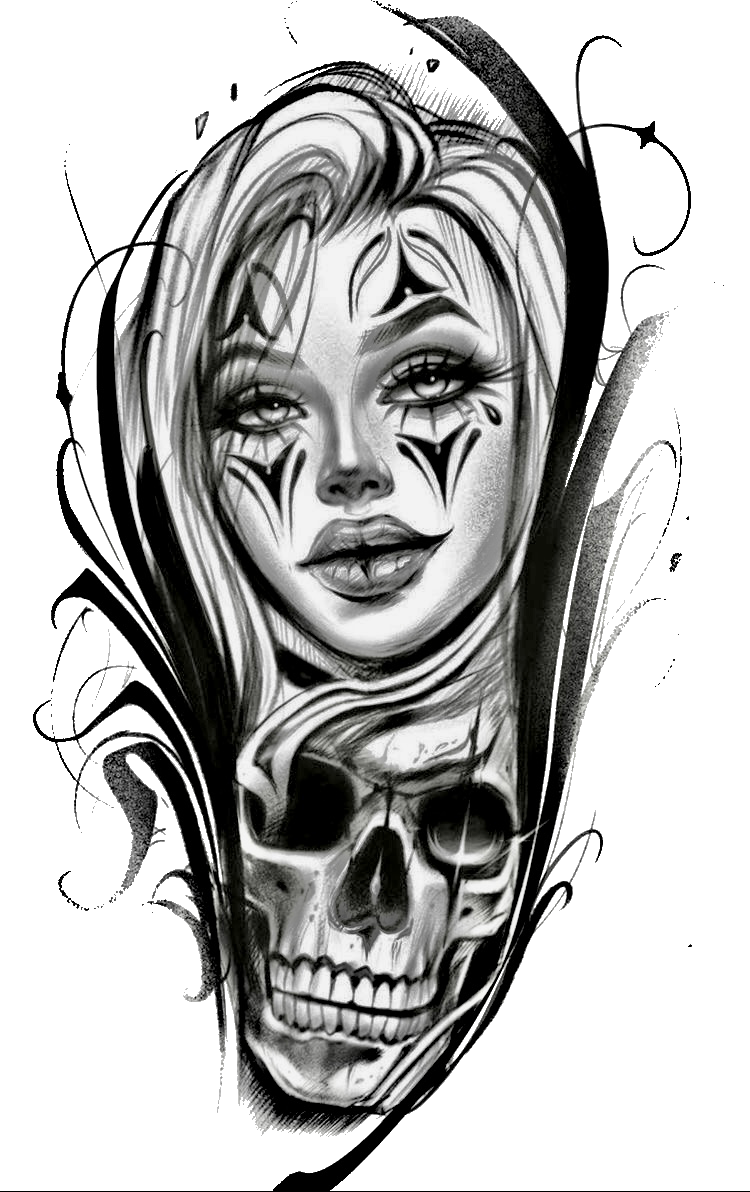 freetoedit chicana skeleton sticker by @anaa_mariee922