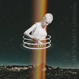 missioncomplete spacegirl lightbeam nightsky futuristic future lighttravel freetoedit remixit
