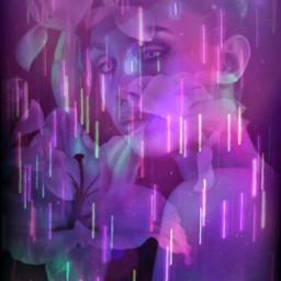 purple rain girl funtime colorful freetoedit rcneonrain neonrain